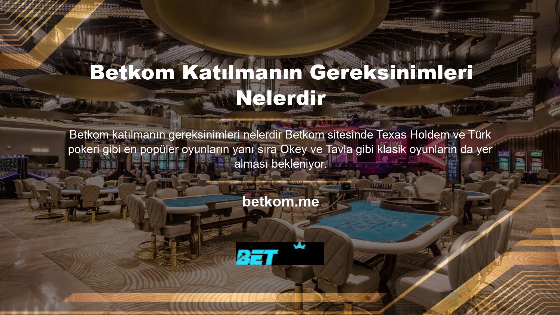 Güvenilir altyapıyla desteklenecek olan kurulan Betkom mevduatı, iz bırakacak ve hızla büyüyerek casinoya değer veren sporseverlerin dikkatini çekecek